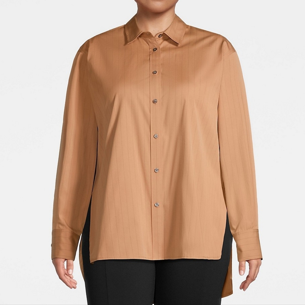 WORN ON-SET OF ORPHAN BLACK - Hudson North - Women's Tan Boyfriend Shirt